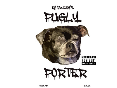 DJ Dazzle's Pugly Porter beer design graphic design illustration logo