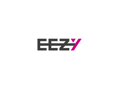 EEZY branding logo magenta selfie stick typo wordmark
