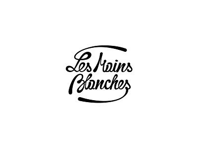 Les Mains Blanches - The White Hands - french bakery bakery design dough flour french hands lettering logo typography white