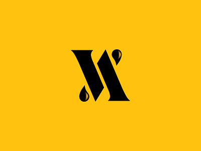 Abbazia di Vidor black initials logo minimal monogram typo winelabel yellow