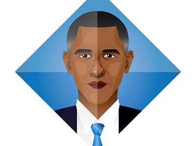 Obama Icon celebrity face graphic design icon iconography illustration ilustrator obama portrait