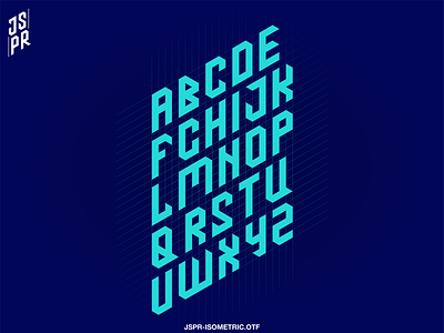 JSPR-ISOMETRIC branding flat font font design illustrator isometric logo typography