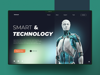 Landing Page Web Technology. app branding design figma graphic design illustration landing page logo technology ui vector website