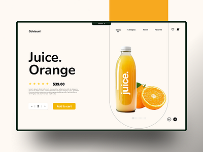 Landing Page Web Drinks Product