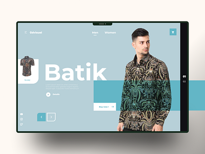 Landing Page Web Batik Shirts app branding design figma graphic design illustration landing page logo ui vector