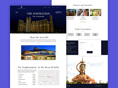 Luxury Real Estate - Landing Page Concept design inspiration graphic design home page index landing page layout design ui ux web development web page website website builder website design