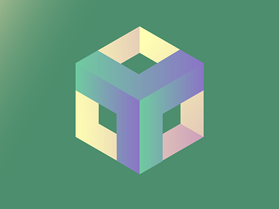 Cube 3 colors 3d 3d animation cube illustrator