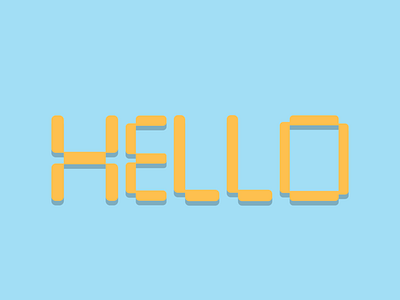 Hello colors font hello typogaphy yellow