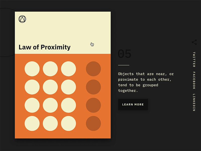 Law Of Proximity animation design laws of ux ux