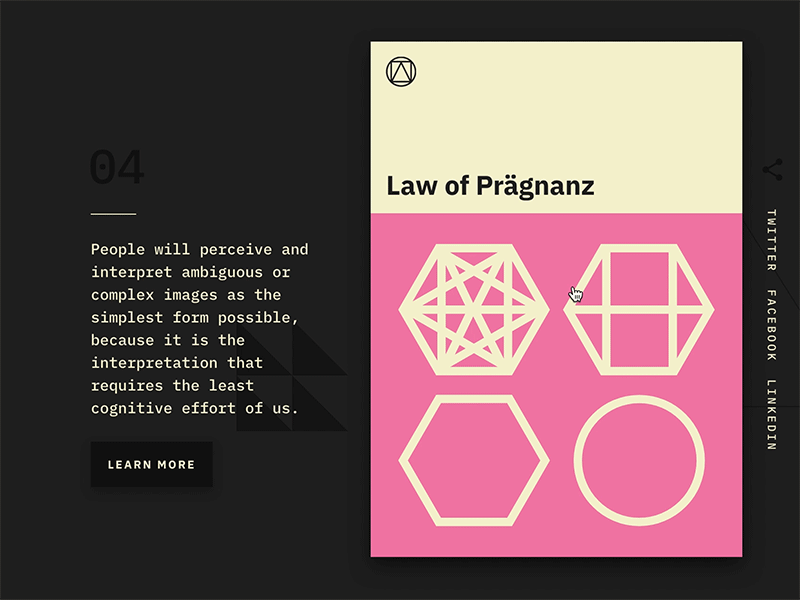 Law of Prägnanz animation design laws of ux ux