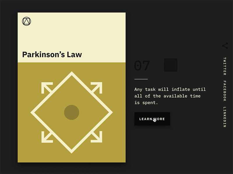 Parkinson’s Law animation design laws of ux ux
