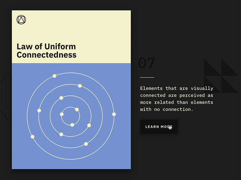 Law Of Uniform Connectedness animation design laws of ux ux