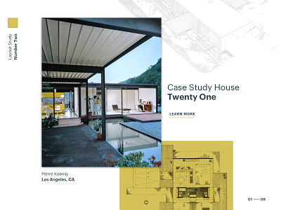 Layout Study | Number Two grid layout mid century modern ui