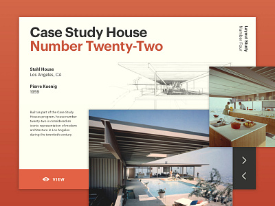 Layout Study | Number Four grid layout mid century modern ui