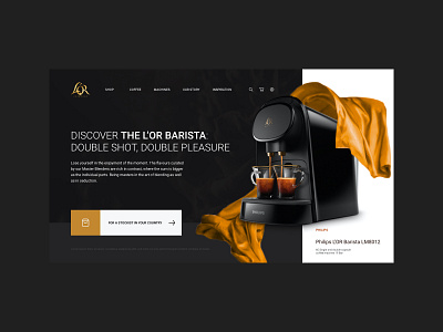 Philips L'OR Barista adobe xd barista coffee daily ui design digital espresso inspiration ui web web design