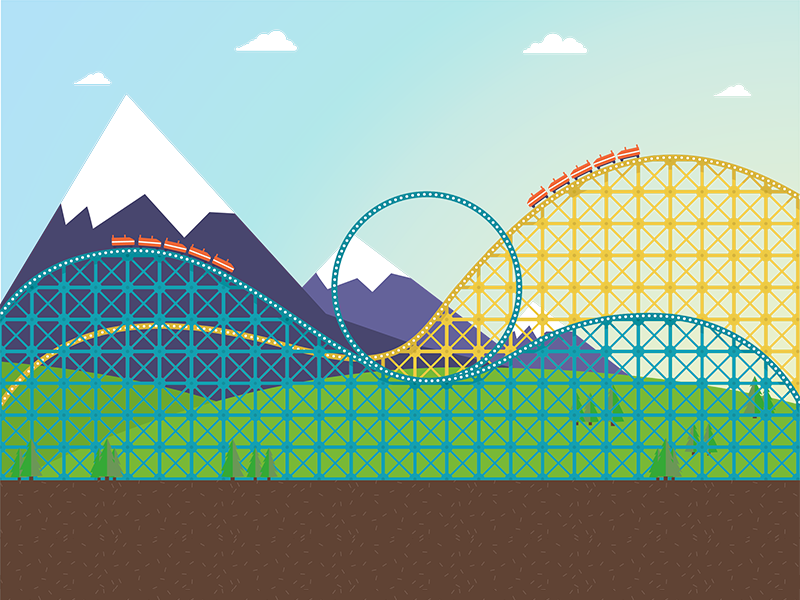 Roller Coaster by Legomushroom on Dribbble