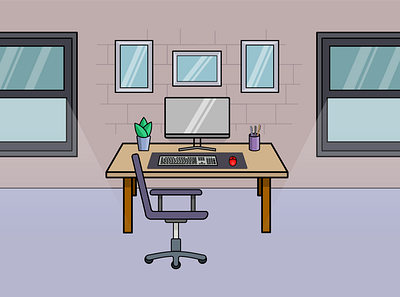 Work Station Illustrator graphic design illustration vector