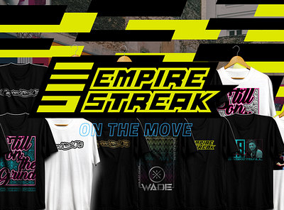 The Empire Streak Clothing basketball branding city of greatness clothing brand clothing line design empire graphic design greatness illustration logo marketing online store social media ad sports wear t shirt t shirt mock ups the empire typography vector