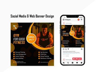 Gym Social Media Banner Design