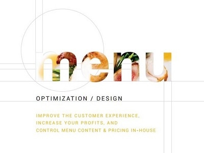Menu Optimization and Design services content customer design experience format graphic layout menu page type