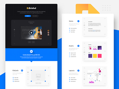 Briefed - Website Design brief create design software team tool ui ux website