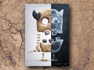 Little Monster - X Ray animal bones desert graphic design illustration monster photoshop poster xray