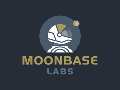 New Moonbase Labs Logo astronaut branding icon illustration lab labs logo logo design moon moonbase planet space space suit spaceman spacex wichita