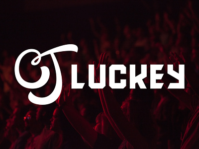 CJ Luckey Logo #1 (Unused) block cj curly dallas font hip hop logo rapper typography wordmark
