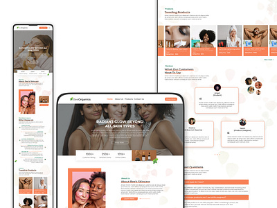 BeeOrganics Web And Mobile View.