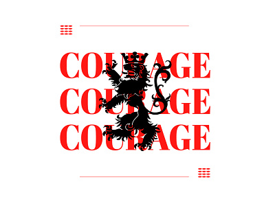 courage arms courage crown diagramming elegant kingdom magazine red simplicity tiger