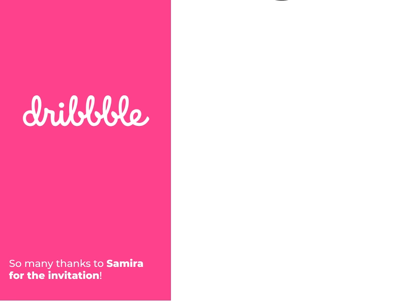 Hello Dribbble animation flat flatdesign happy hello dribbble invitation minimalist welcome