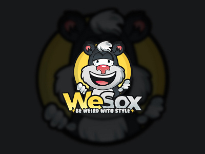 We Sox clothing happy illustrator logo logo design mascot mascot logo socks sox