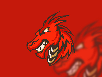 Angry Dragon angry beast desig dragon dungeons dragons esport mascot medieval old smiley face