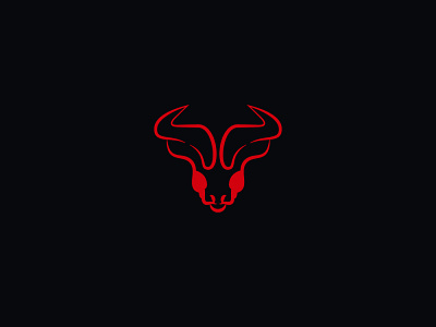 bull lines bull calm dark hungry lineart logotype minimalist logo redesign shape