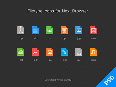 Filetype Icons filetype icon psd ui