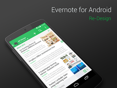 Evernote Redesign android evernote redesign