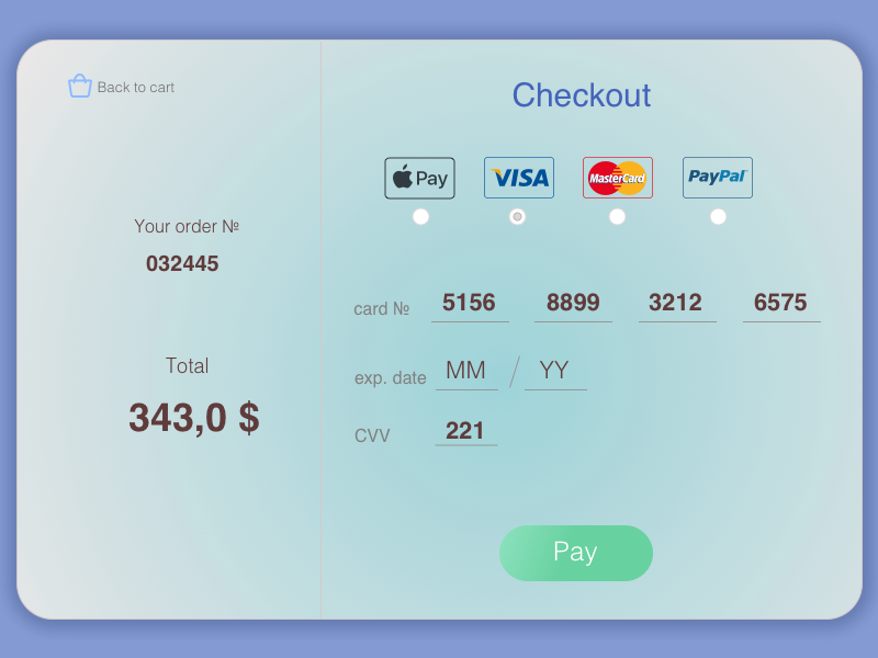 Daily UI #2 / Checkout modal design checkout modal form pop up challenge mobile sketch daily ui
