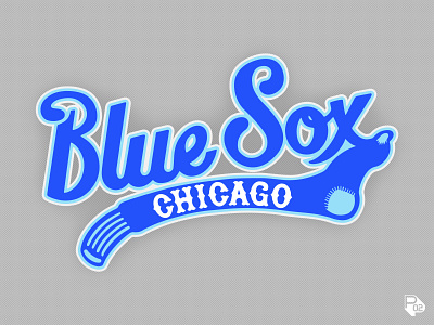 Blue Sox Script baseball branding hand lettering identity illustration illustrator lettering logo sports vector
