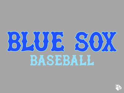 Blue Sox Lettering ball baseball bat branding chicago graphic design hand lettering identity illustration illustrator sports typography vector