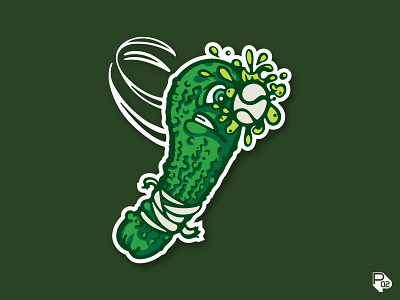 Pickle Ball Baseball baseball branding food graphic design illustration illustrator logo minorleague oregon pickles sports vector