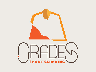 Grades Sport Climbing Brand branding identity logo