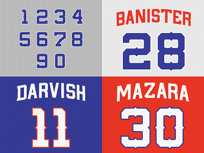 Texas Rangers Number set baseball branding lettering sports