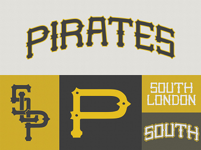 Pirates Lettering and Icons baseball branding lettering sports