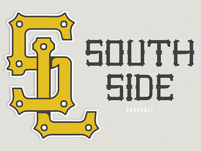S. London Lockup baseball branding lettering sports