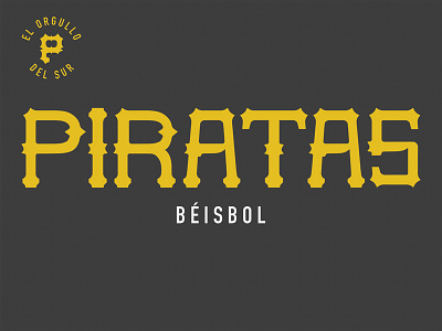 Piratas Beisbol: El Orgullo del Sur baseball branding lettering sports