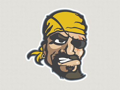 S. London Pirates Head Shot branding illustration logo mark mascot pirate