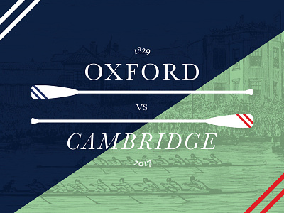 Oxford vs Cambridge Boat Races 2017 boat races cambridge graphic design illustration oxford photoshop