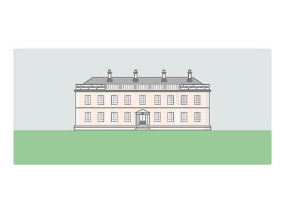 Dalemain House - Penrith, Cumbria, England illustrator logo vector