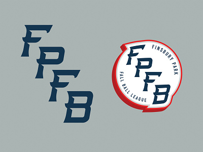 Finsbury Park Fall Ball League baseball branding illustrator logo sports vector