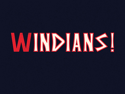 W+Indians = WINdians baseball branding identity logo sports vector